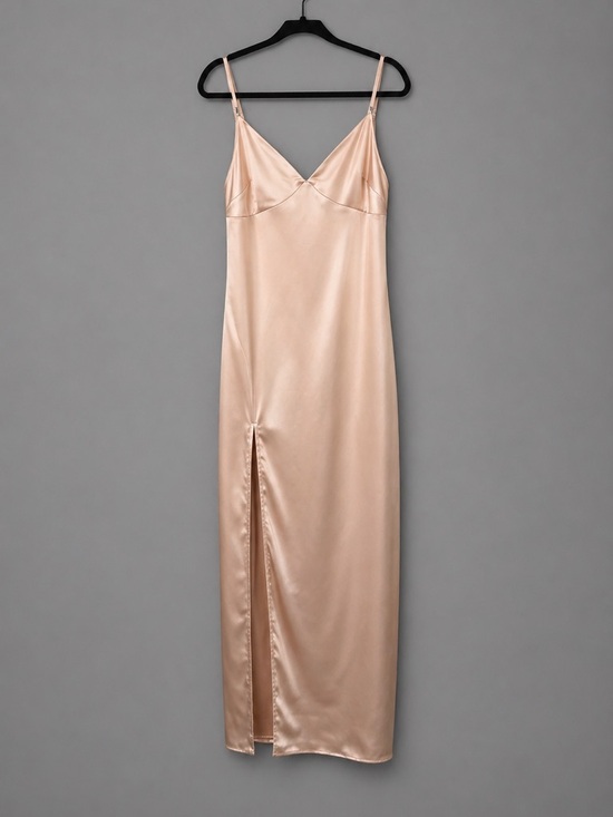 naked wardrobe Dresses & Skirts - Naked wardrobe satin dreams beige dress